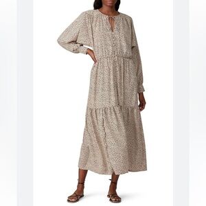 Sweet Baby Jamie Modest Peasant Ditsy Midi Dress